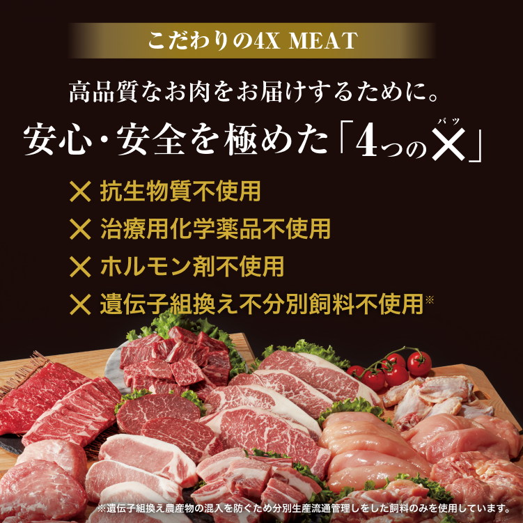 安心・安全、おいしさと健康をお届けする、こだわりのお肉 ～毎月ご自宅にお届けする、おいしいお肉の定期便～ 4X MEAT 2026