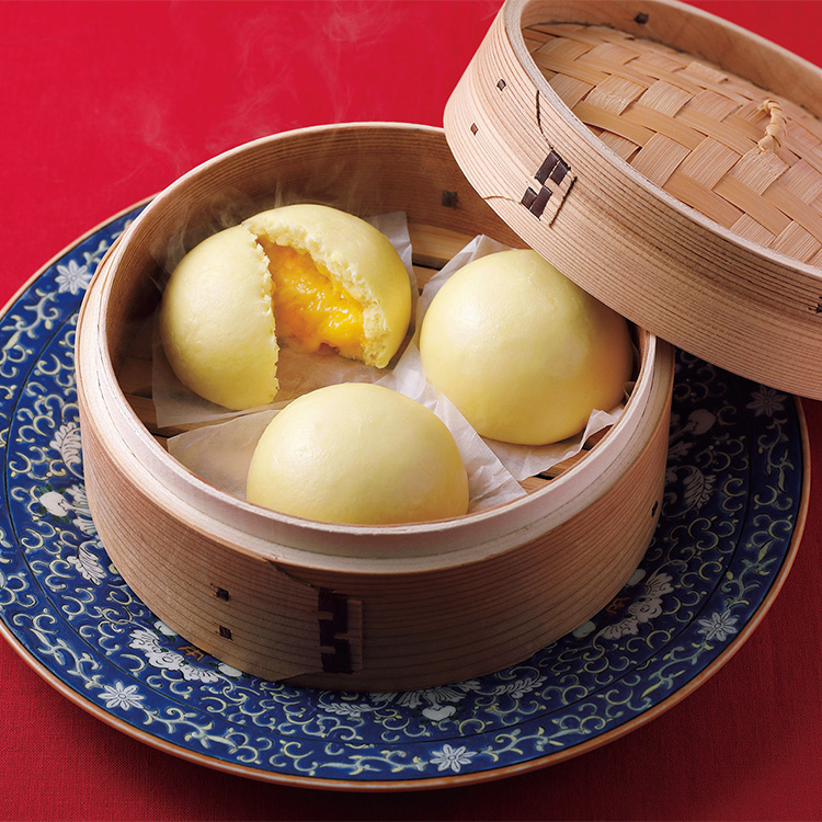 香港点心のカスタード饅