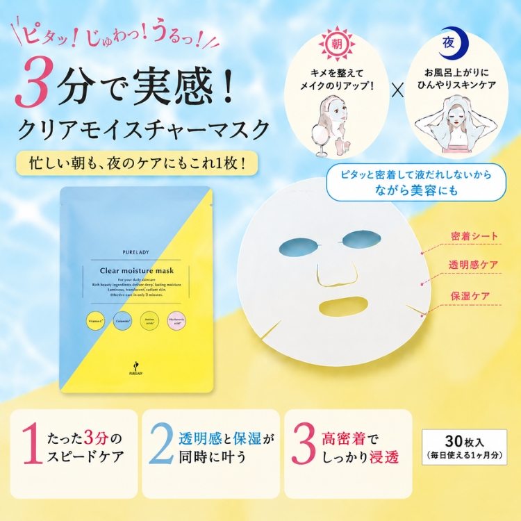 クリアモイスチャーマスク３枚トライアルセット