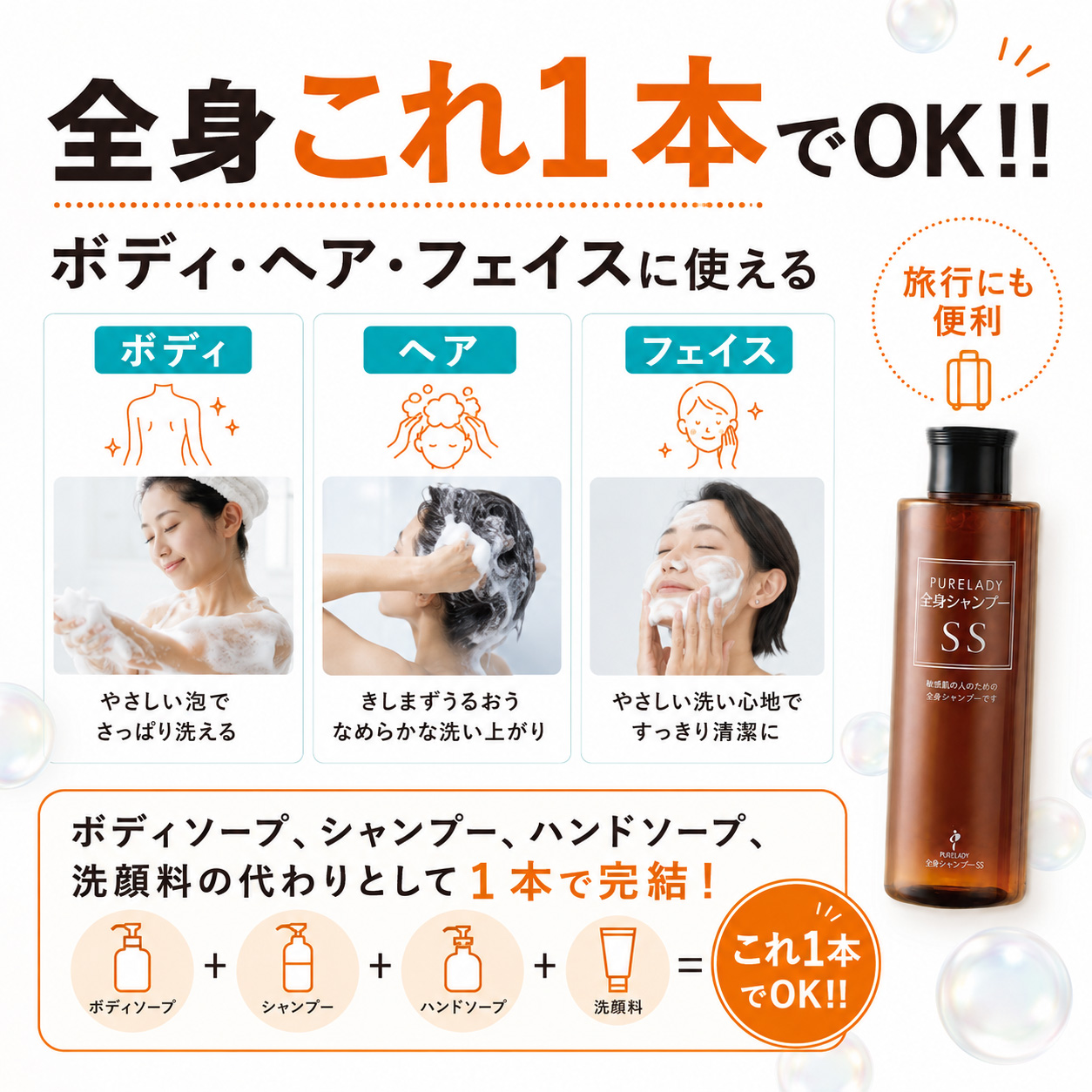 全身シャンプーＳＳ　２本セット