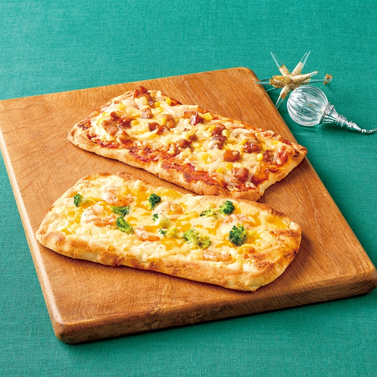 えびマヨグラタンピザ＆テリヤキチキンピザ