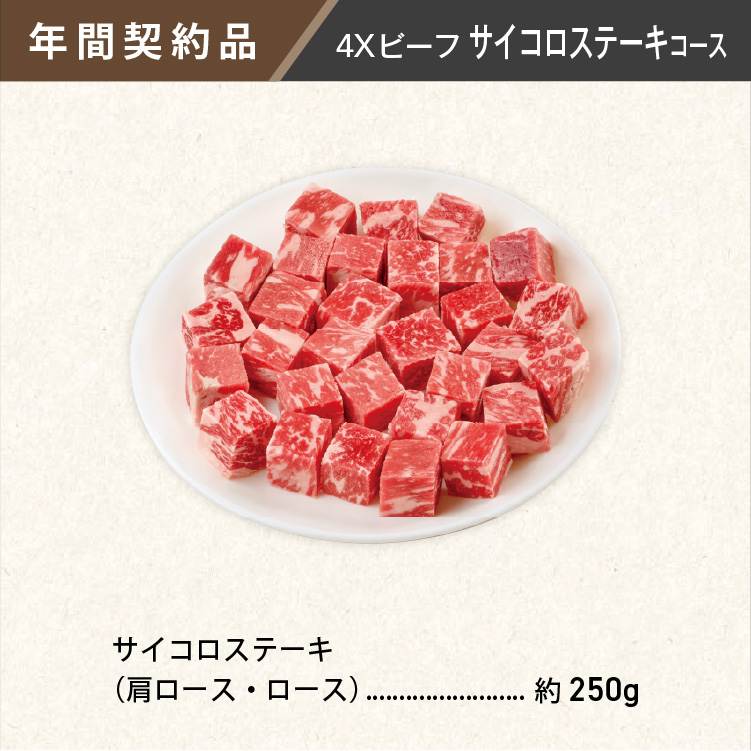 2026年　ビーフサイコロステーキコース
