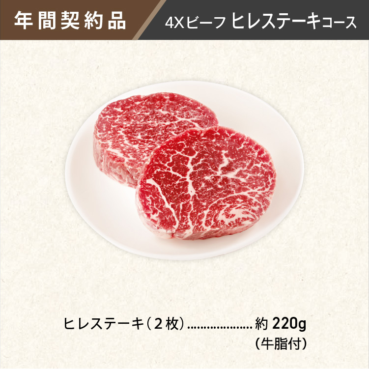 2026年　ビーフヒレステーキコース