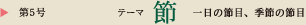 第5号　テーマ：節