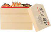 お重のサイズ 縦:20cm 横:24cm