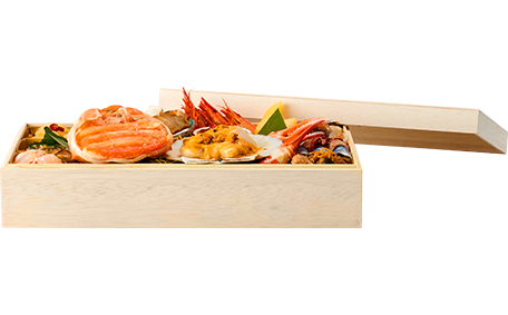 お重のサイズ　縦20×横32×高さ8cm（一段重）