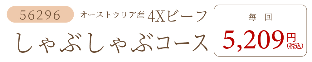 4Xビーフしゃぶしゃぶコース