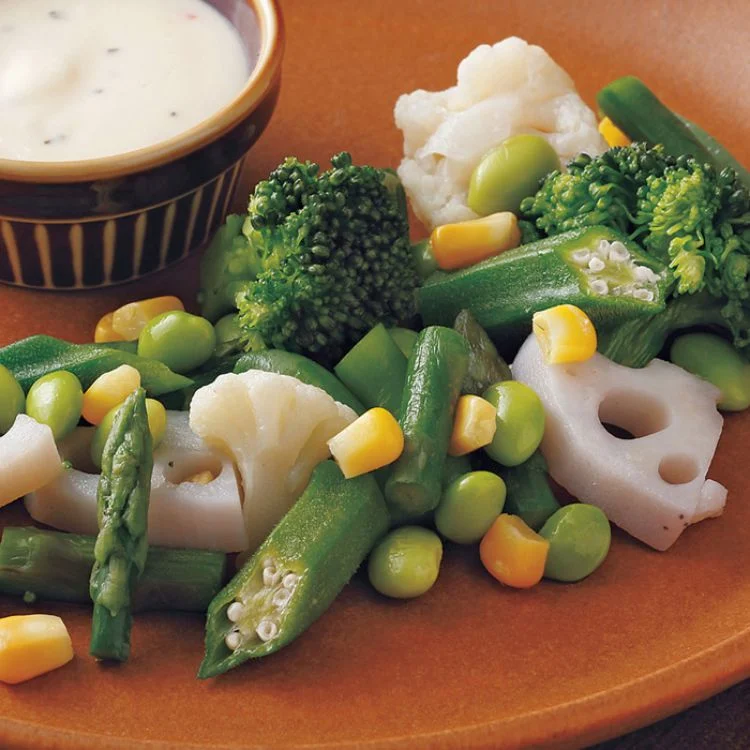 写真：レンジで手軽に！８種類のオーガニック温野菜